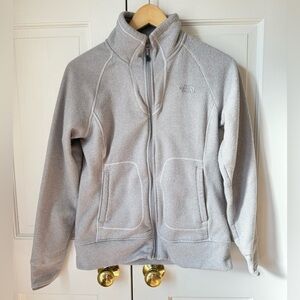 THE NORTH FACE Jacket Womens Medium Gray Full Zip Fleece Sweater Geometric
